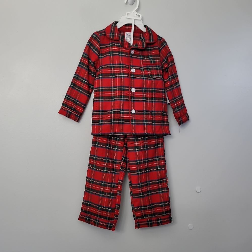 Edgehill Collection Kids 2T-6 Christmas Plaid Family Matching 2 Piece PAJAMA SET